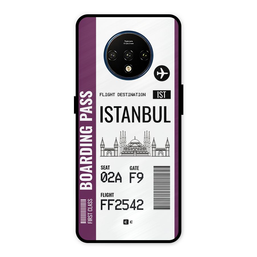 Istanbul Boarding Pass Metal Back Case for OnePlus 7T