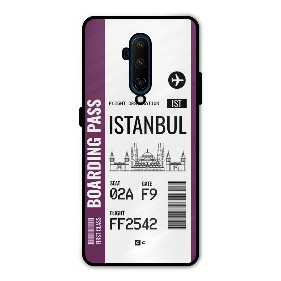 Istanbul Boarding Pass Metal Back Case for OnePlus 7T Pro
