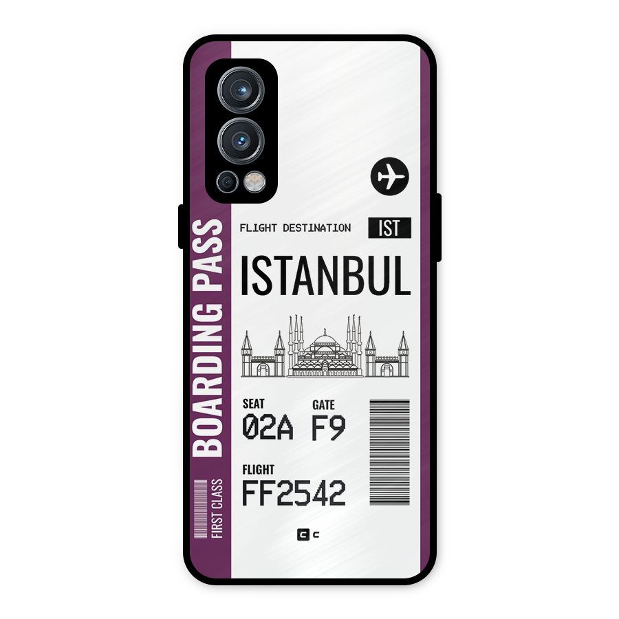 Istanbul Boarding Pass Metal Back Case for OnePlus Nord 2 5G