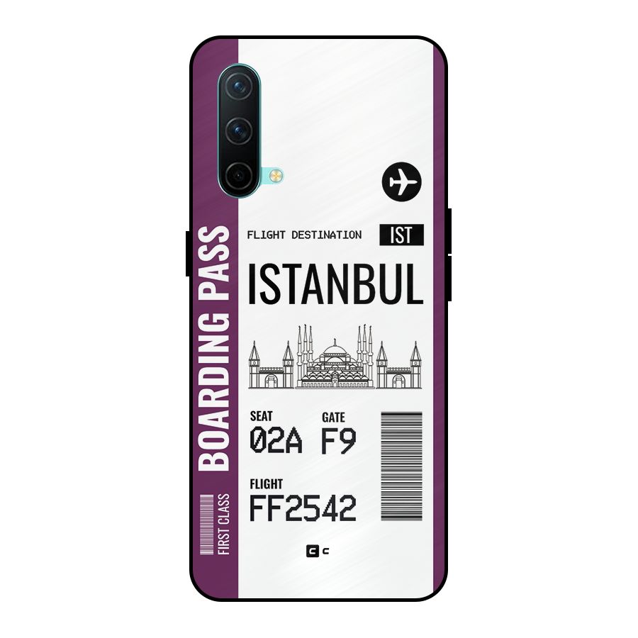 Istanbul Boarding Pass Metal Back Case for OnePlus Nord CE 5G