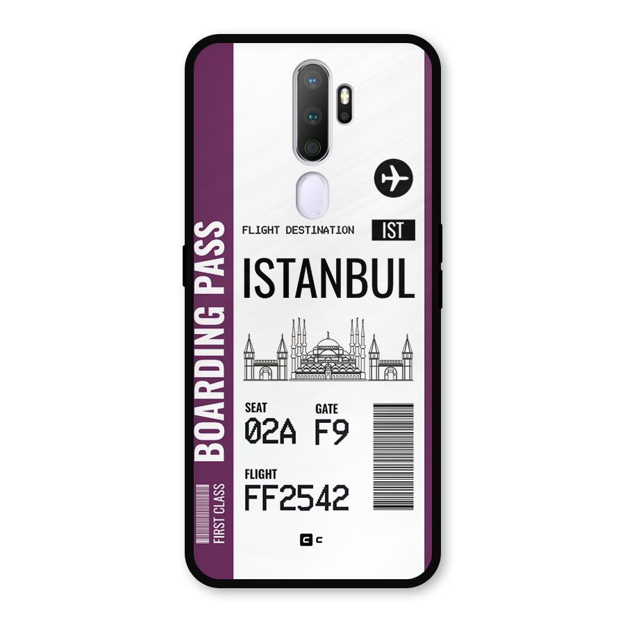 Istanbul Boarding Pass Metal Back Case for Oppo A5 (2020)