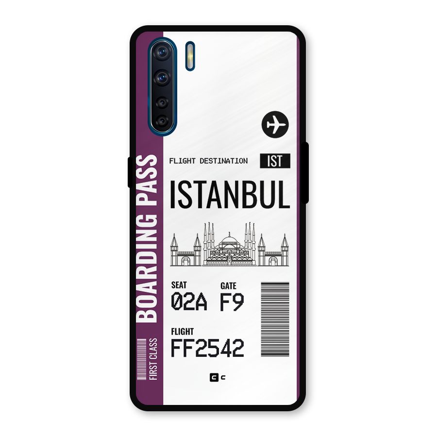 Istanbul Boarding Pass Metal Back Case for Oppo F15