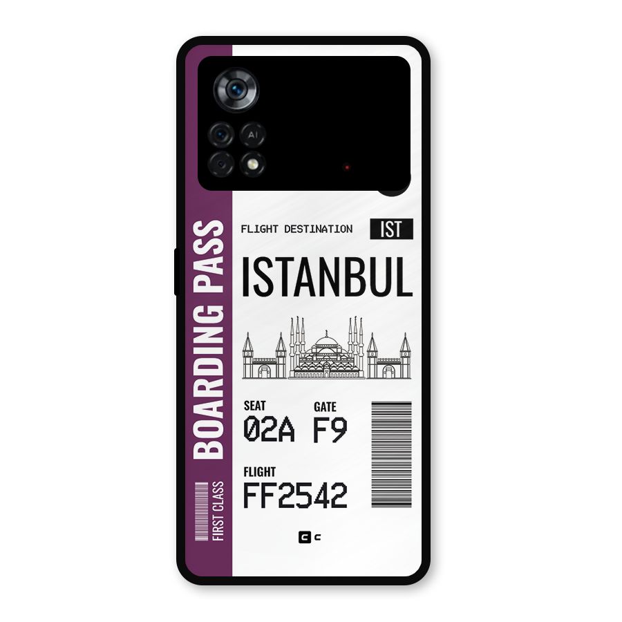 Istanbul Boarding Pass Metal Back Case for Poco X4 Pro 5G