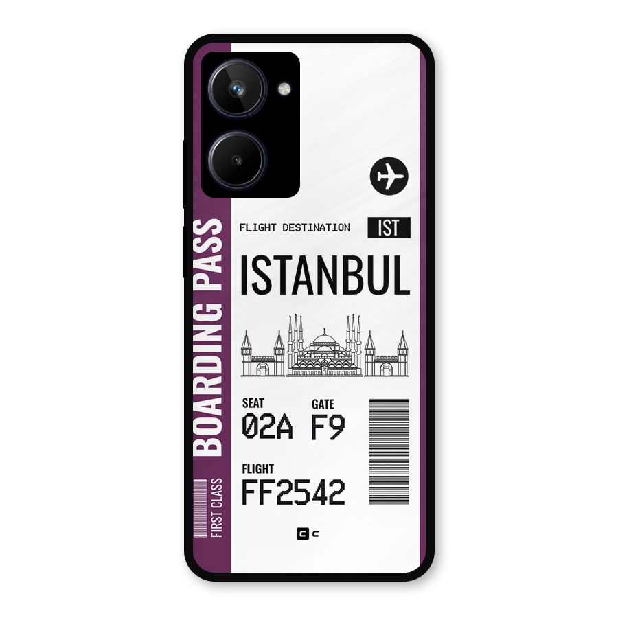 Istanbul Boarding Pass Metal Back Case for Realme 10