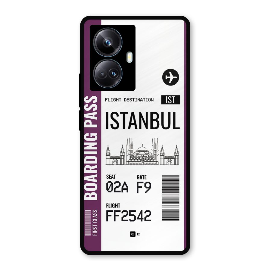 Istanbul Boarding Pass Metal Back Case for Realme 10 Pro Plus