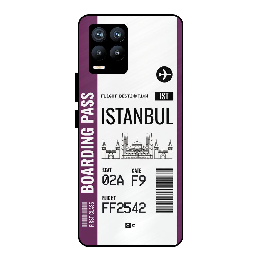 Istanbul Boarding Pass Metal Back Case for Realme 8 Pro