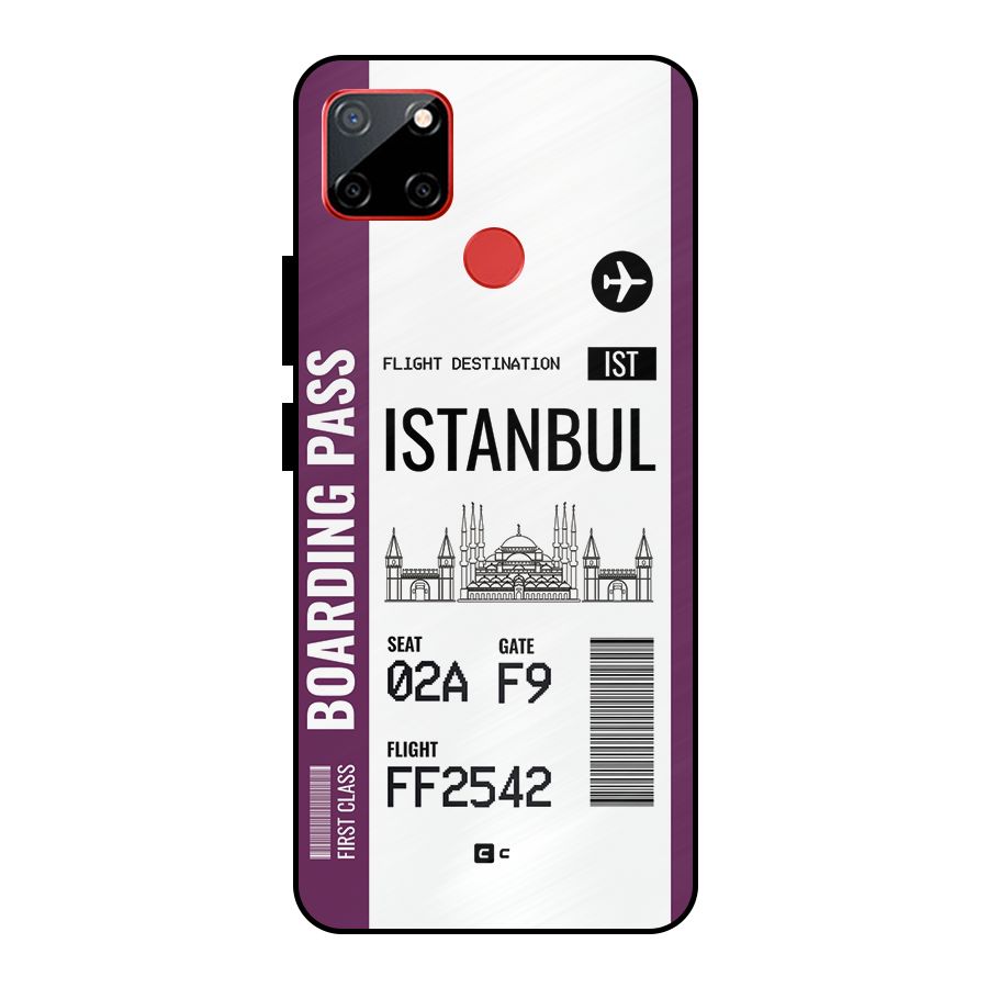 Istanbul Boarding Pass Metal Back Case for Realme C12