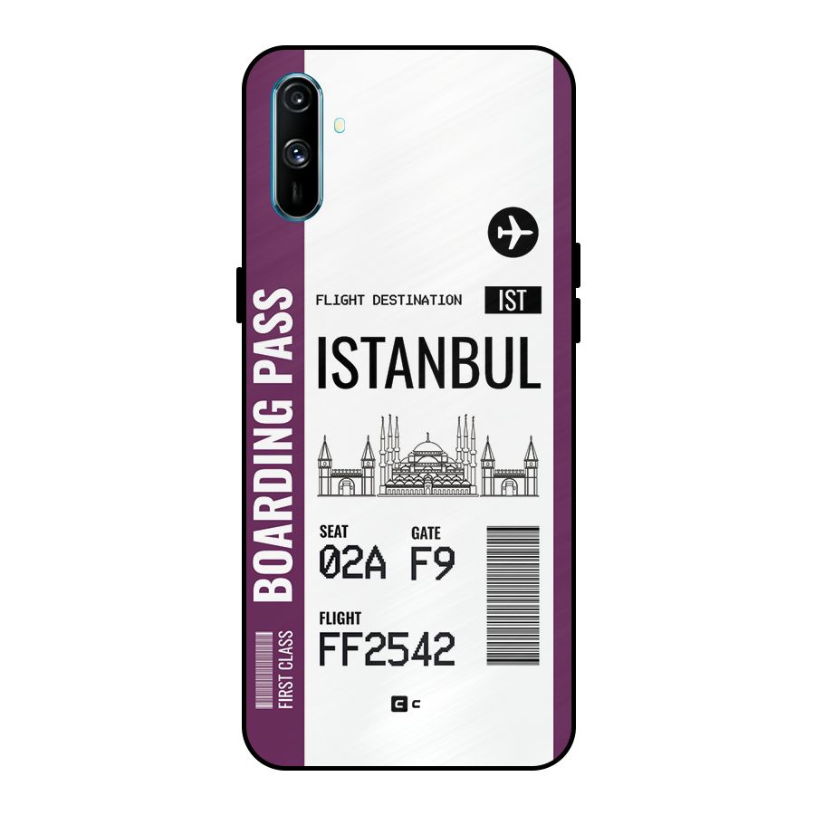 Istanbul Boarding Pass Metal Back Case for Realme C3