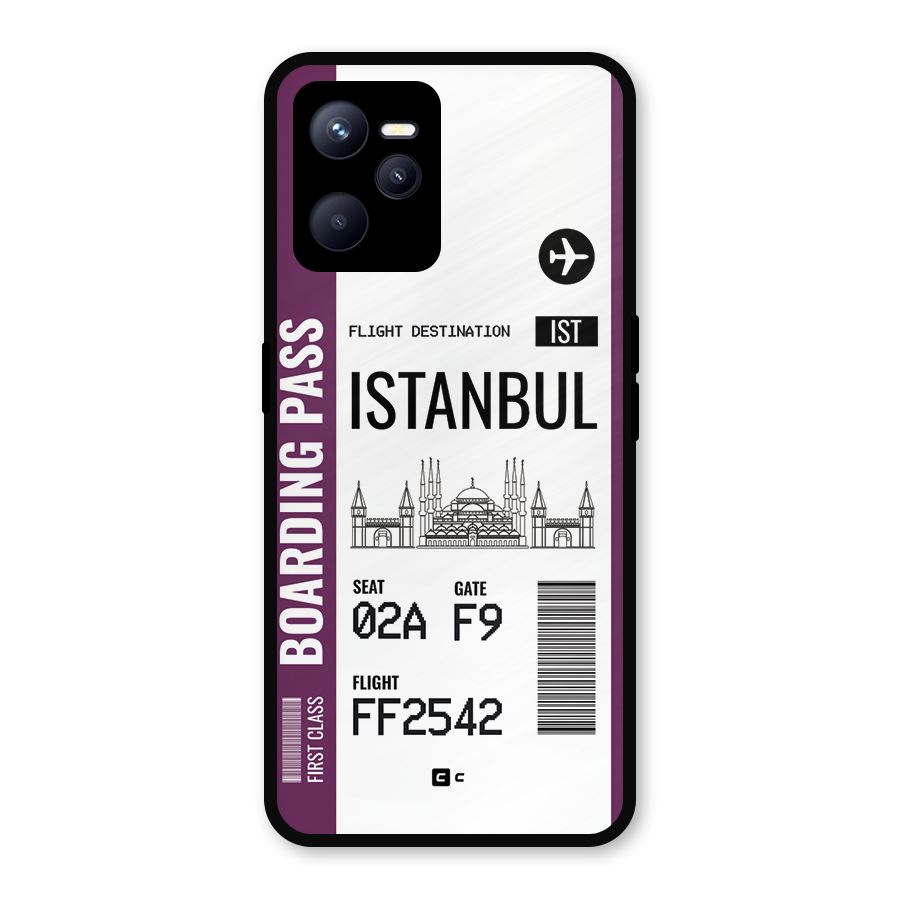 Istanbul Boarding Pass Metal Back Case for Realme C35