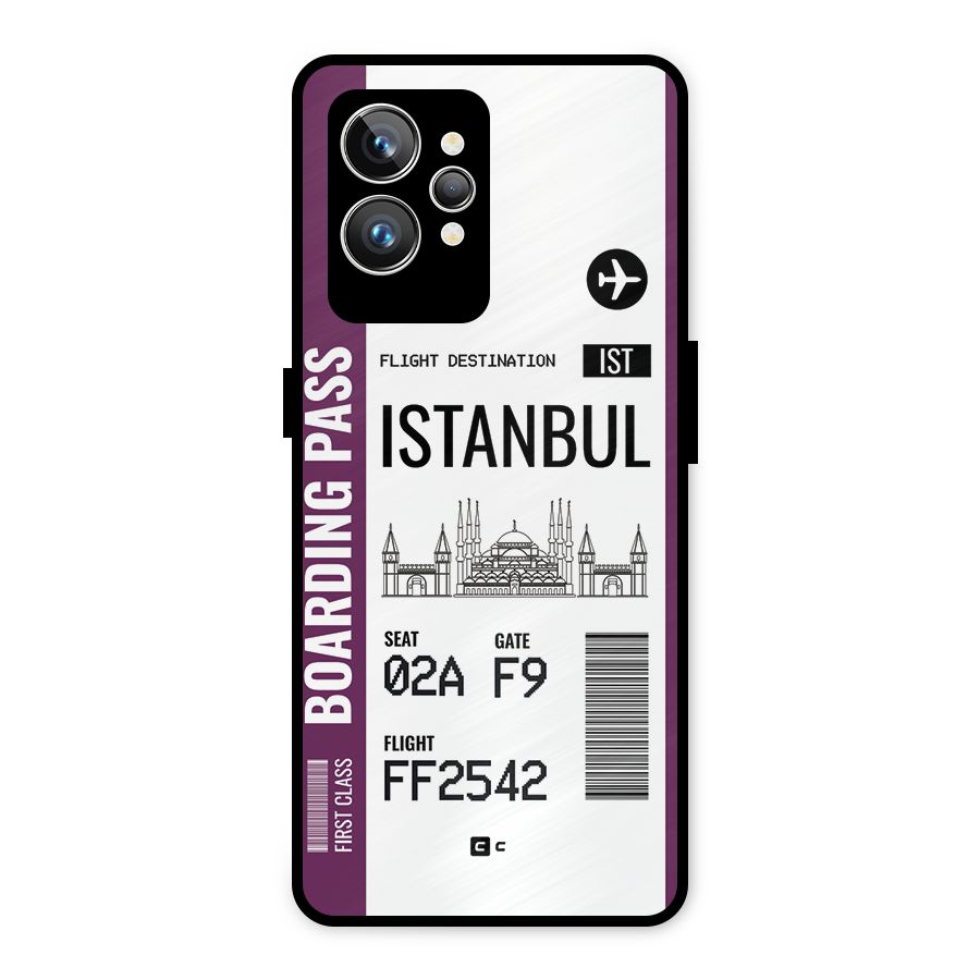 Istanbul Boarding Pass Metal Back Case for Realme GT2 Pro