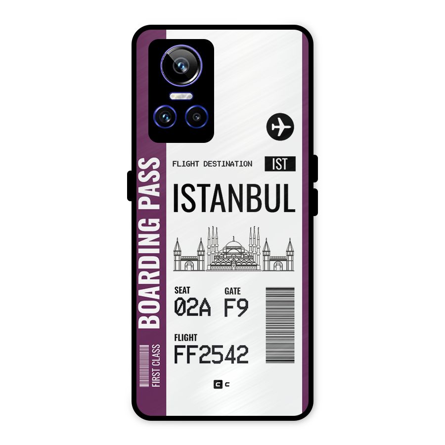Istanbul Boarding Pass Metal Back Case for Realme GT Neo 3