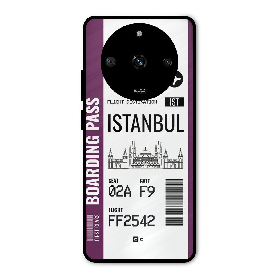 Istanbul Boarding Pass Metal Back Case for Realme Narzo 60 5G