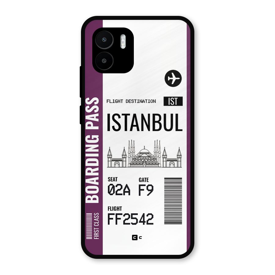 Istanbul Boarding Pass Metal Back Case for Redmi A2