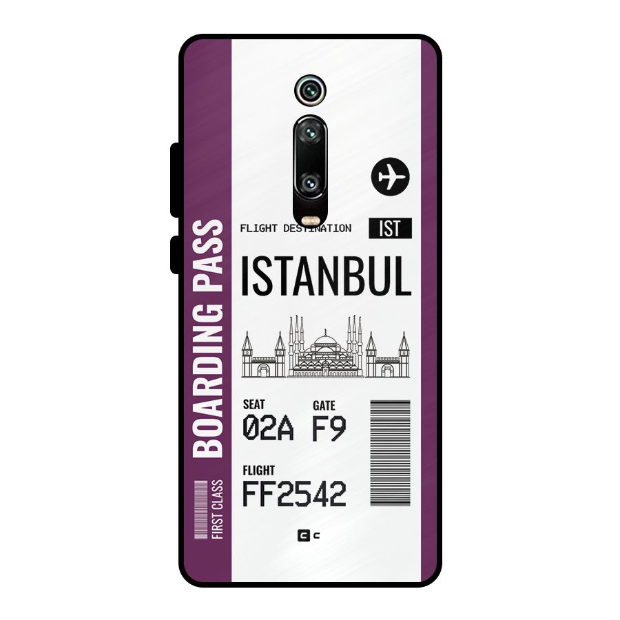 Istanbul Boarding Pass Metal Back Case for Redmi K20 Pro