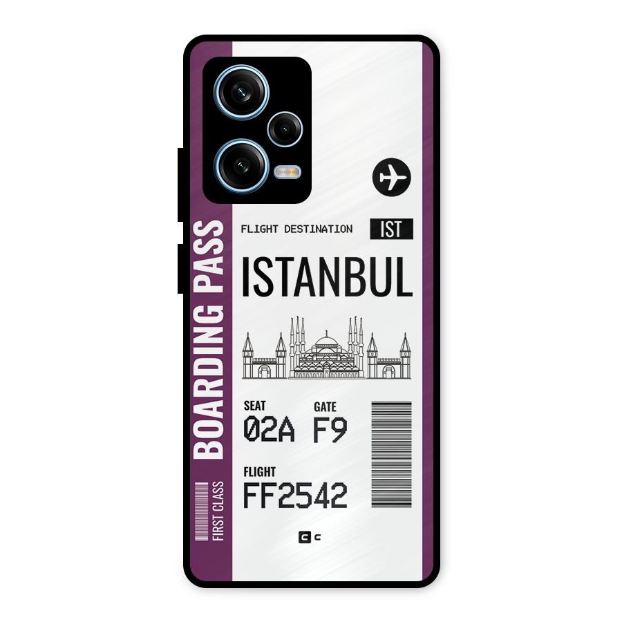 Istanbul Boarding Pass Metal Back Case for Redmi Note 12 Pro