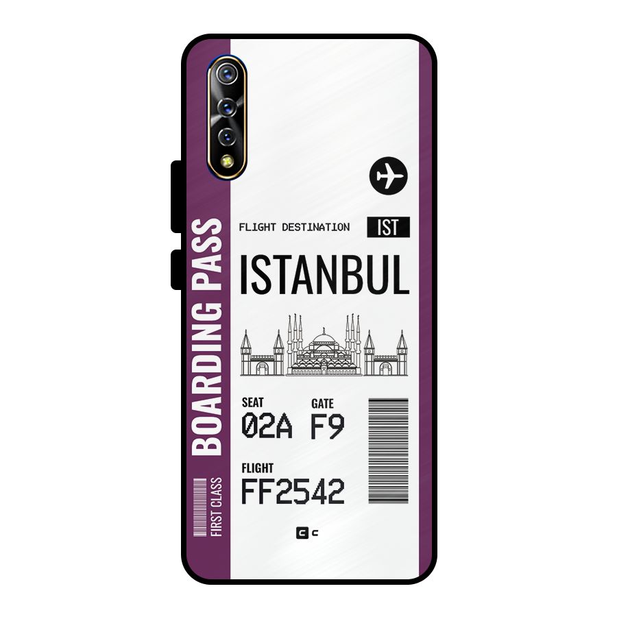 Istanbul Boarding Pass Metal Back Case for Vivo S1