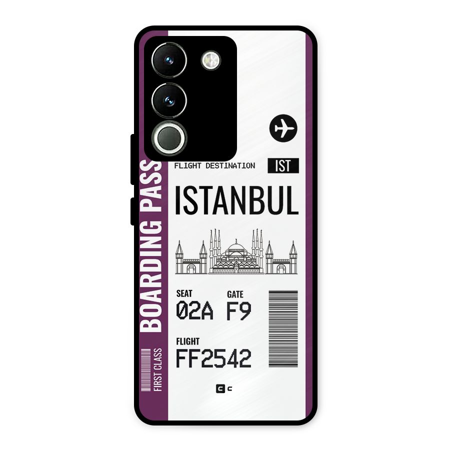 Istanbul Boarding Pass Metal Back Case for Vivo Y200
