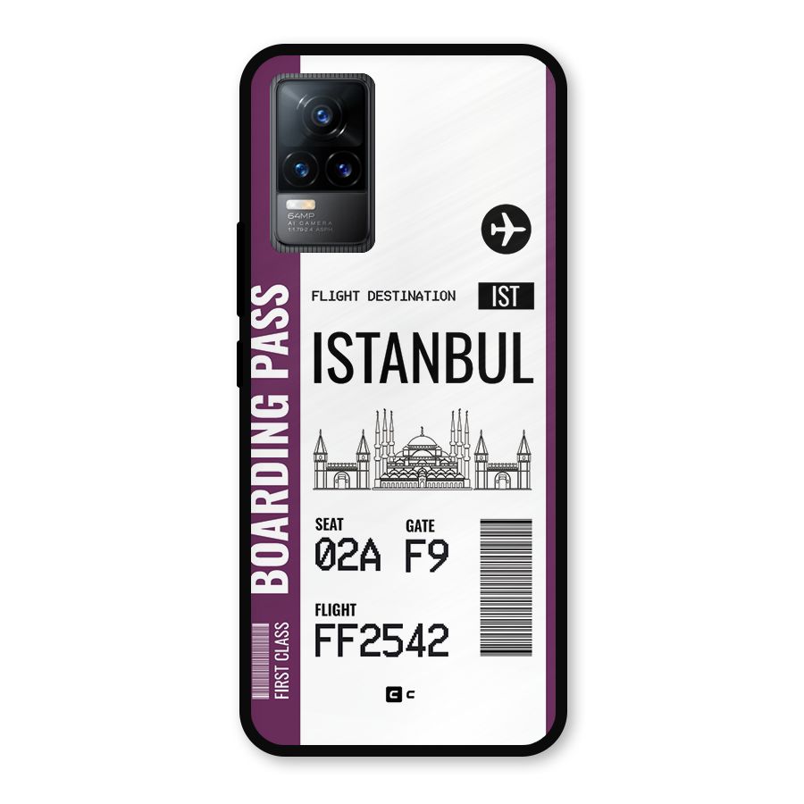 Istanbul Boarding Pass Metal Back Case for Vivo Y73