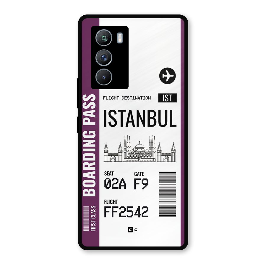 Istanbul Boarding Pass Metal Back Case for iQOO 9 SE