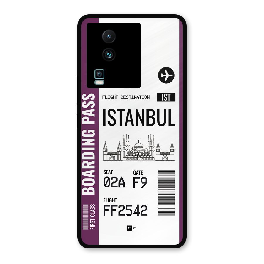 Istanbul Boarding Pass Metal Back Case for iQOO Neo 7