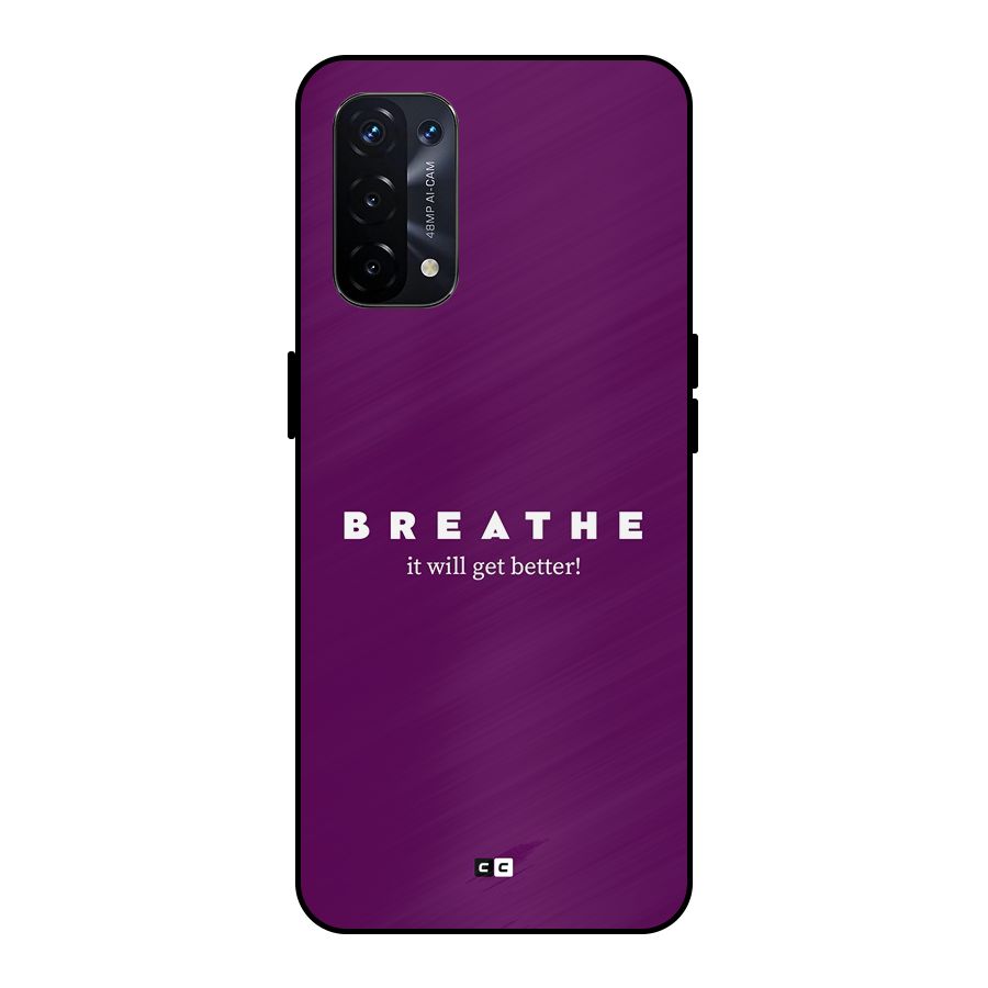 It Will Get Better Metal Back Case for Oppo A74 5G
