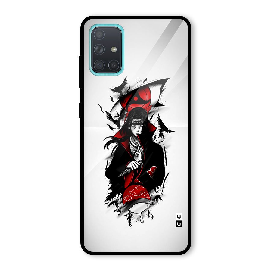 Itachi Combat Glass Back Case for Galaxy A71