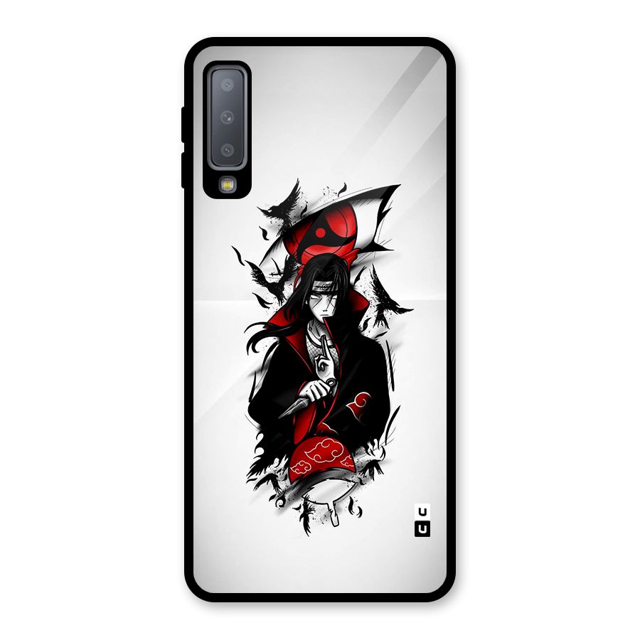 Itachi Combat Glass Back Case for Galaxy A7 (2018)