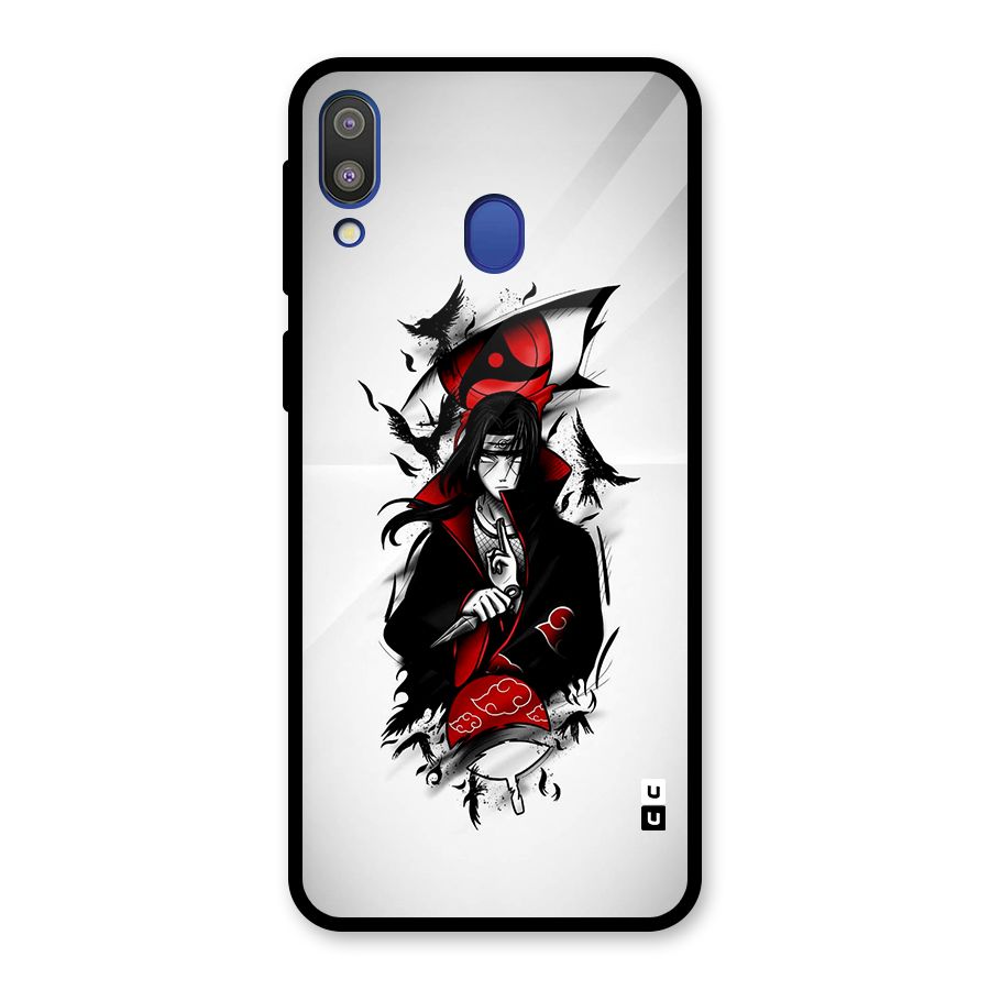 Itachi Combat Glass Back Case for Galaxy M20