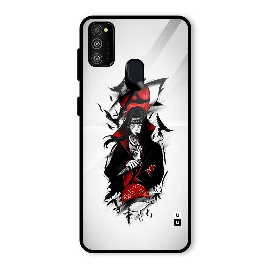 Itachi Combat Glass Back Case for Galaxy M30s