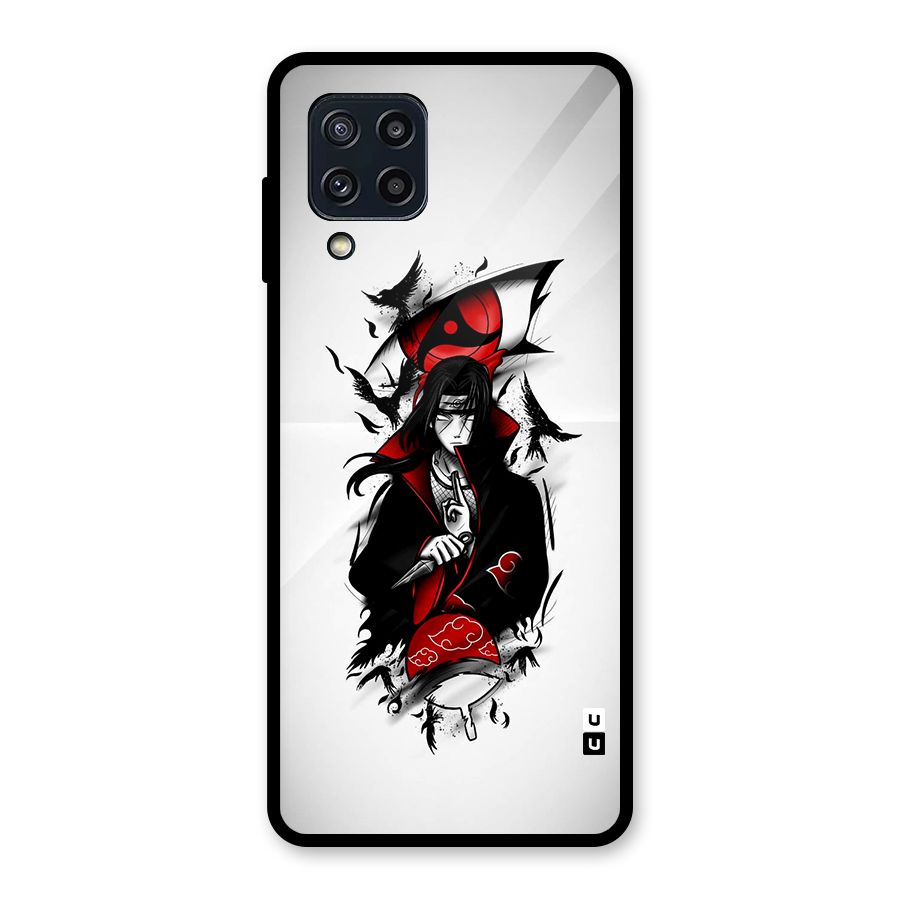 Itachi Combat Glass Back Case for Galaxy M32
