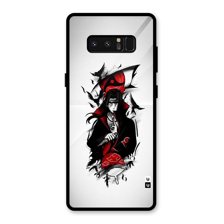 Itachi Combat Glass Back Case for Galaxy Note 8