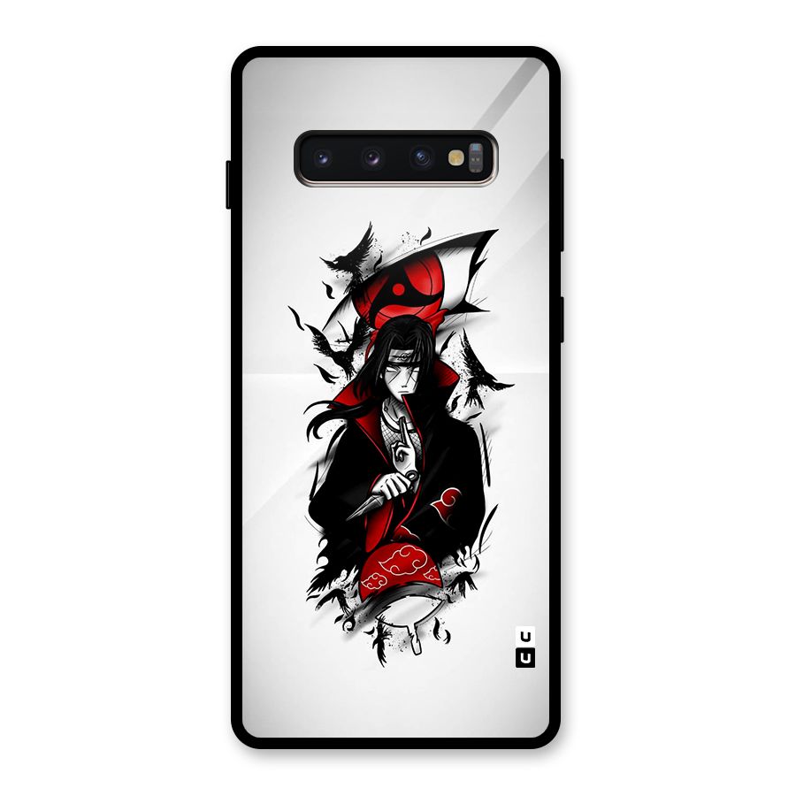 Itachi Combat Glass Back Case for Galaxy S10 Plus
