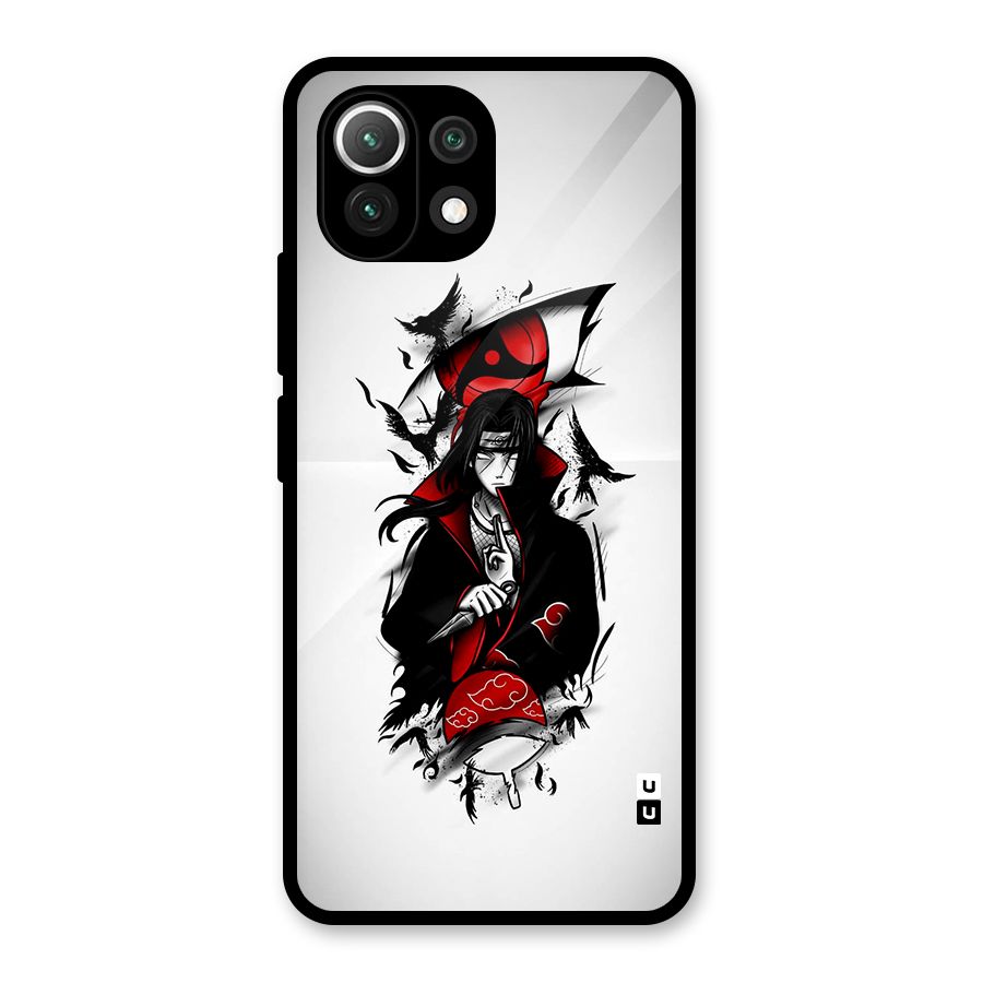 Itachi Combat Glass Back Case for Mi 11 Lite