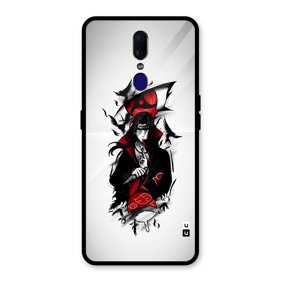 Itachi Combat Glass Back Case for Oppo F11
