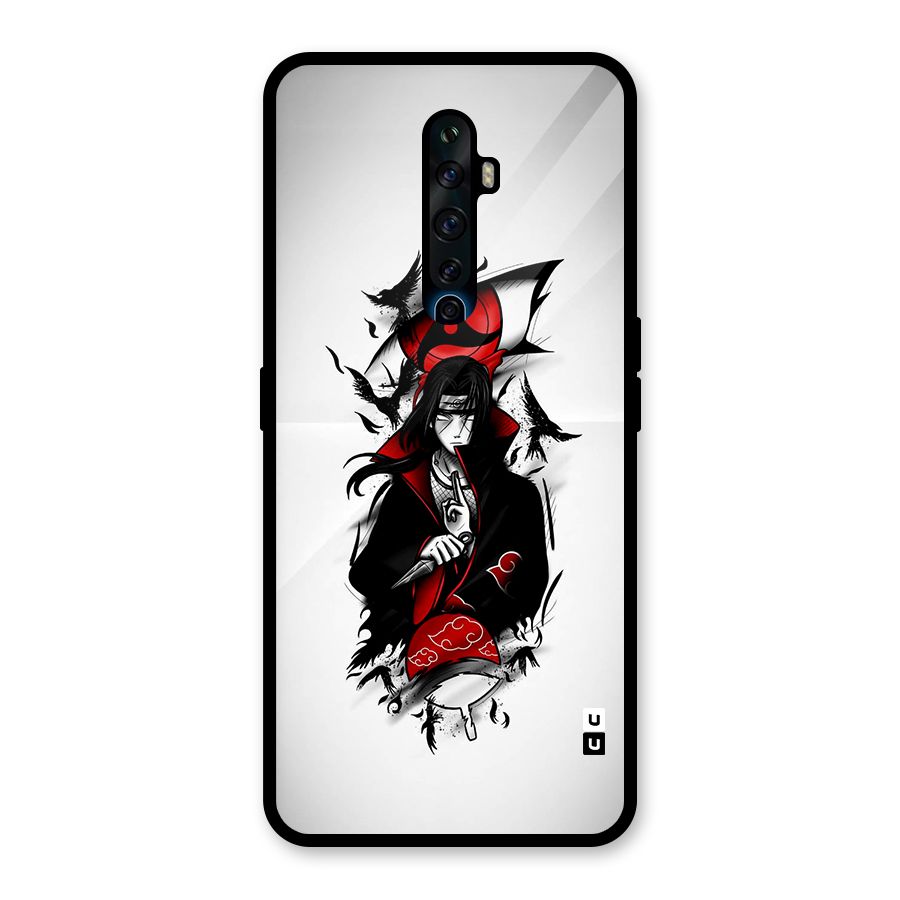 Itachi Combat Glass Back Case for Oppo Reno2 F