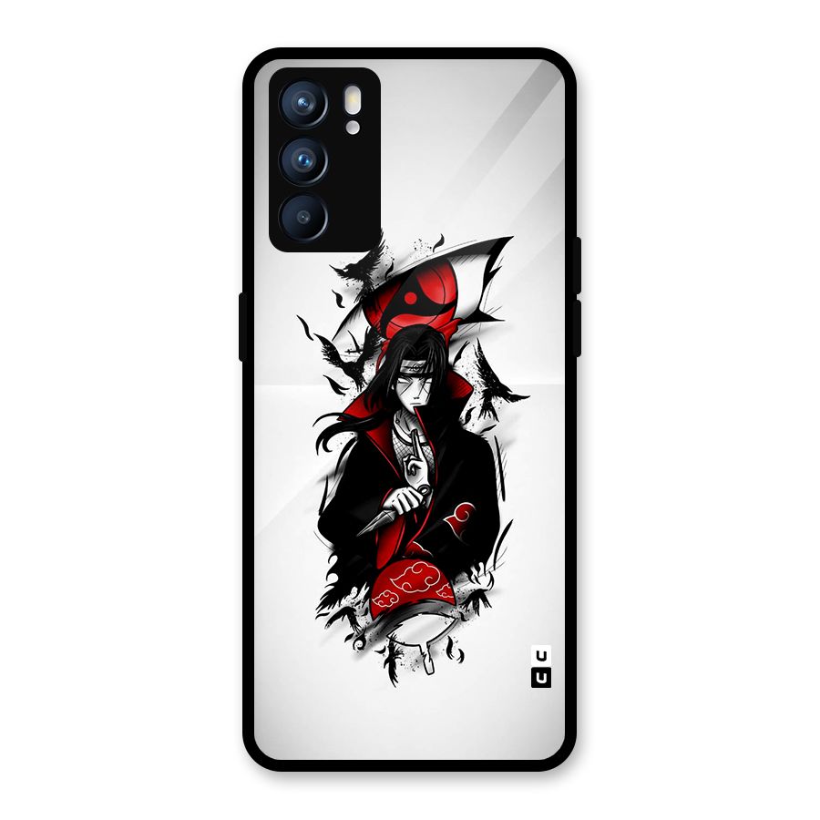 Itachi Combat Glass Back Case for Oppo Reno6 5G