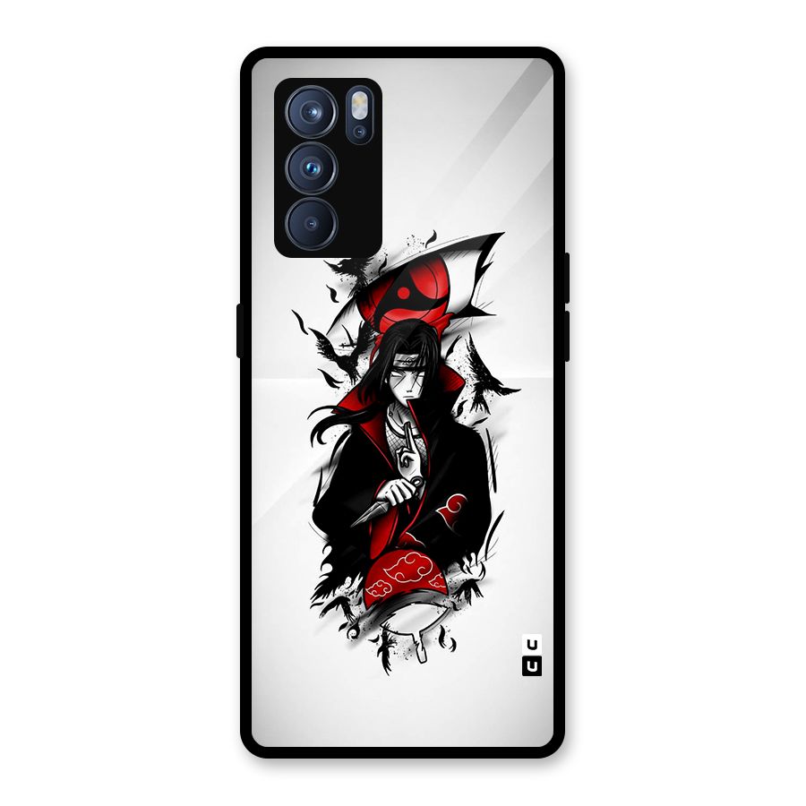Itachi Combat Glass Back Case for Oppo Reno6 Pro 5G