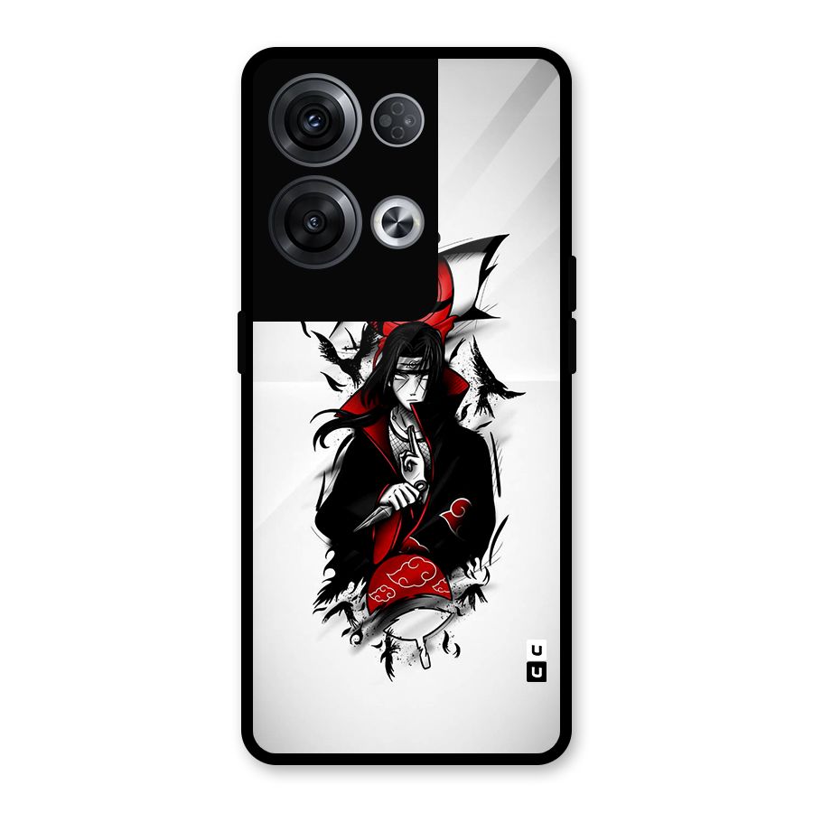 Itachi Combat Glass Back Case for Oppo Reno8 Pro 5G