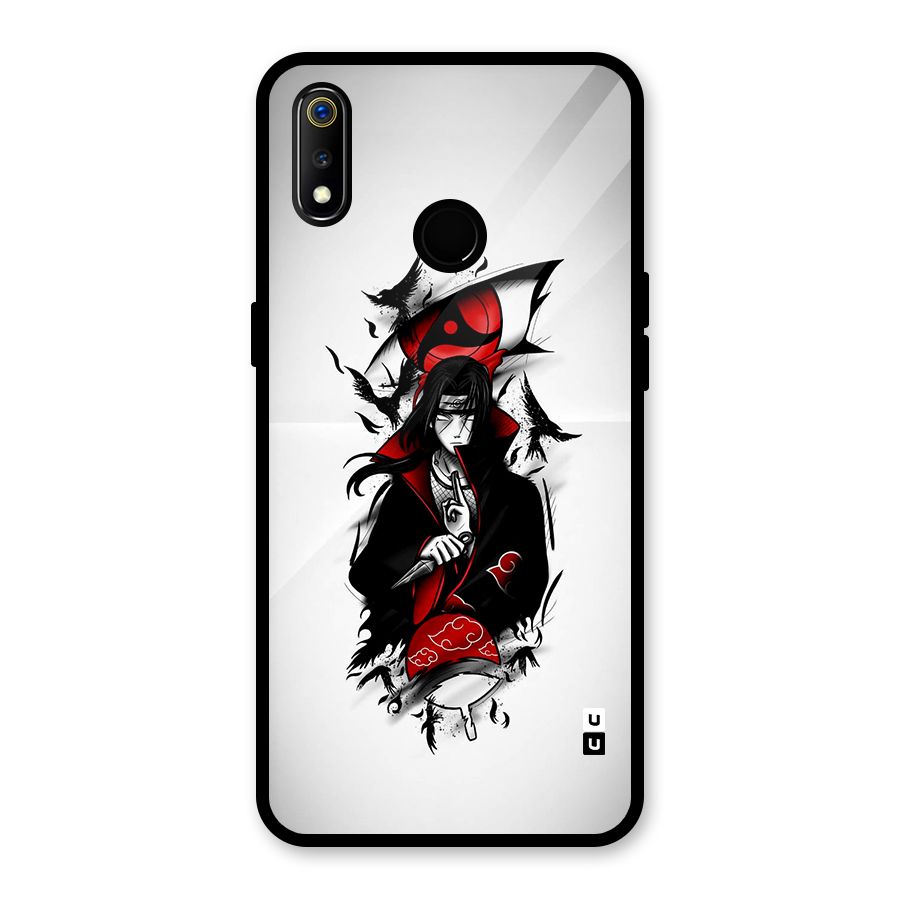 Itachi Combat Glass Back Case for Realme 3