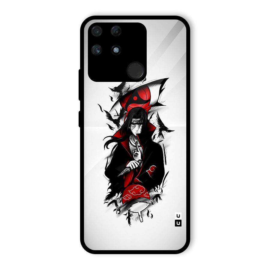 Itachi Combat Glass Back Case for Realme Narzo 50A