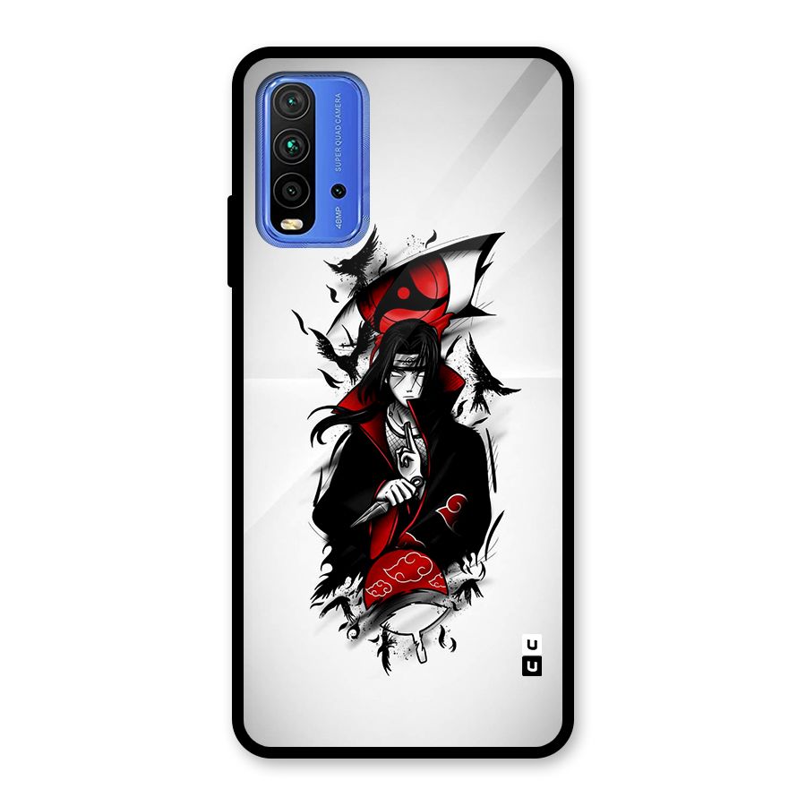 Itachi Combat Glass Back Case for Redmi 9 Power
