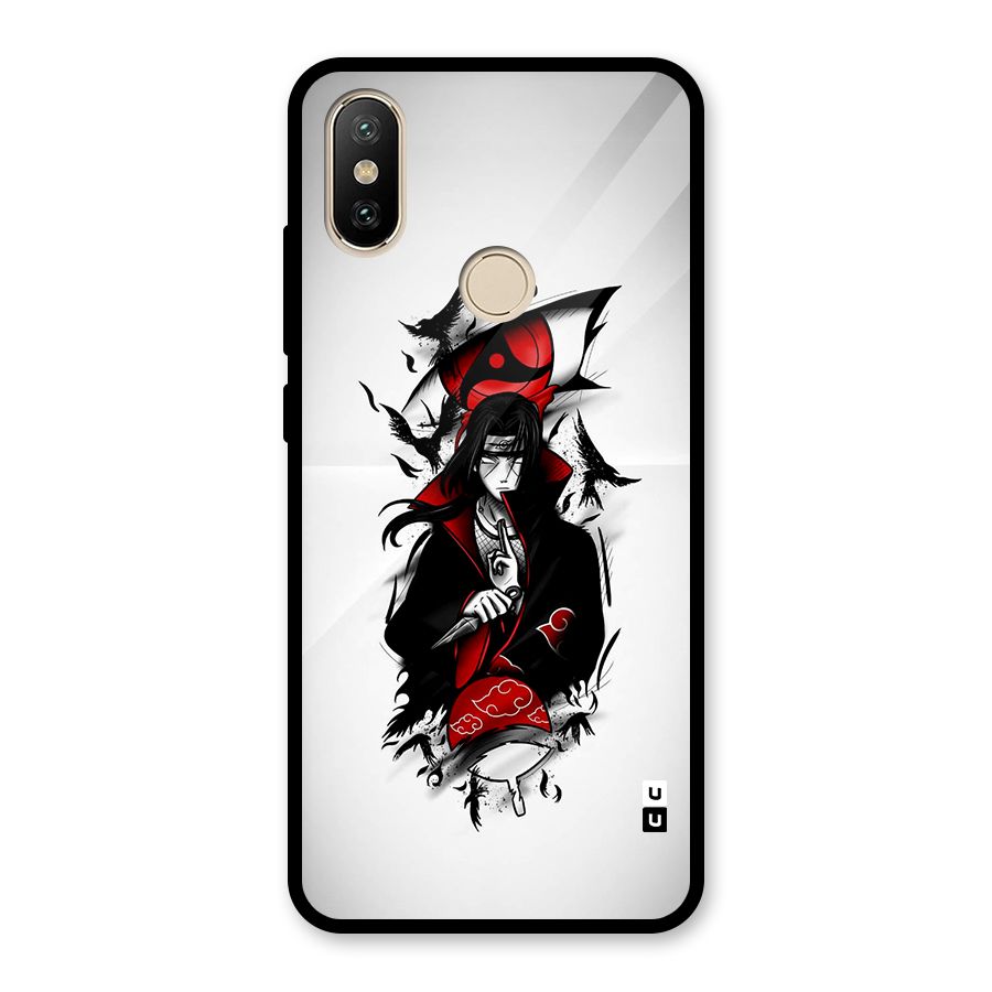 Itachi Combat Glass Back Case for Redmi A2
