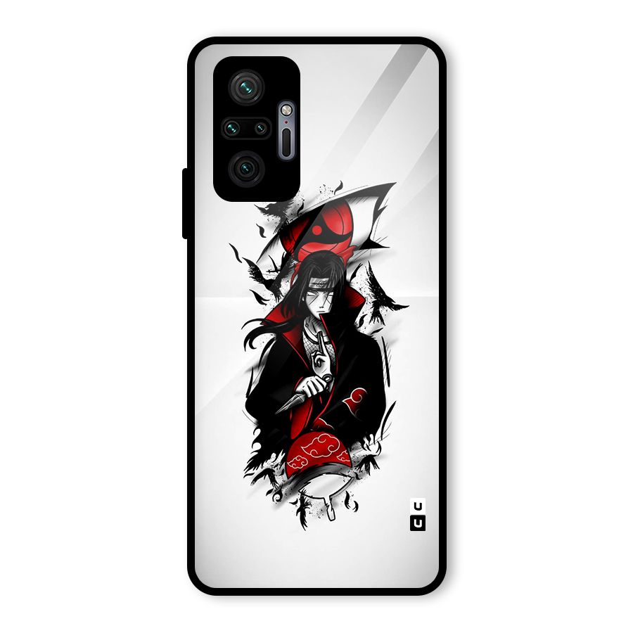Itachi Combat Glass Back Case for Redmi Note 10 Pro Max