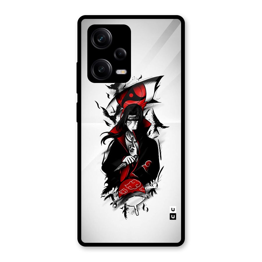 Itachi Combat Glass Back Case for Redmi Note 12 Pro
