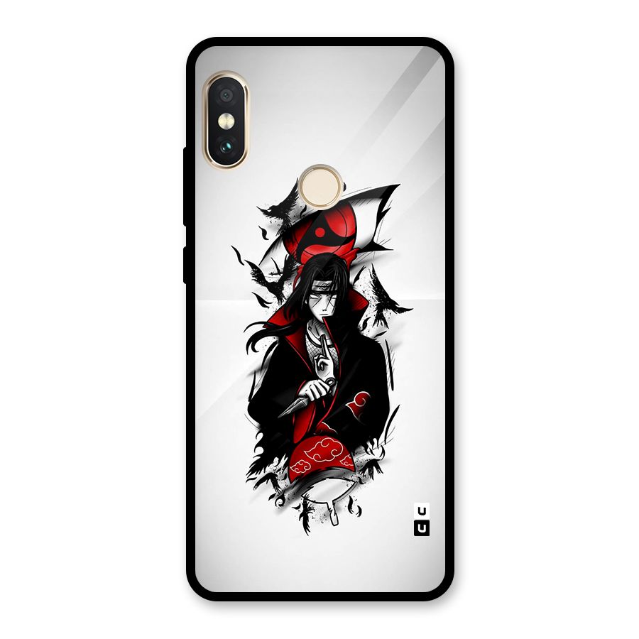 Itachi Combat Glass Back Case for Redmi Note 5 Pro