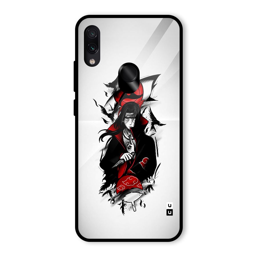 Itachi Combat Glass Back Case for Redmi Note 7S