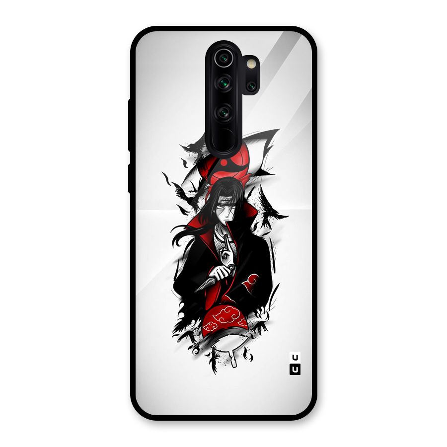Itachi Combat Glass Back Case for Redmi Note 8 Pro