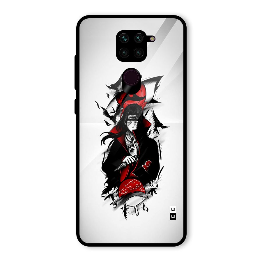 Itachi Combat Glass Back Case for Redmi Note 9
