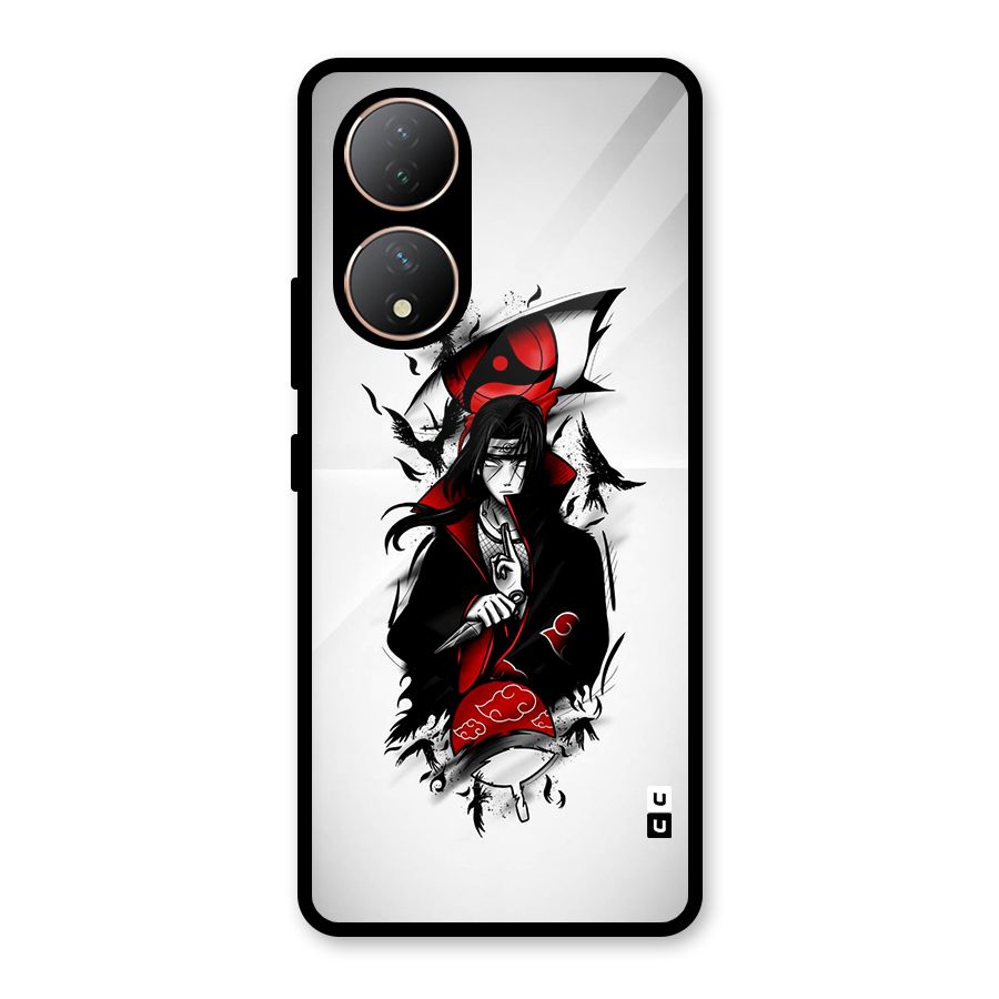 Itachi Combat Glass Back Case for Vivo T2