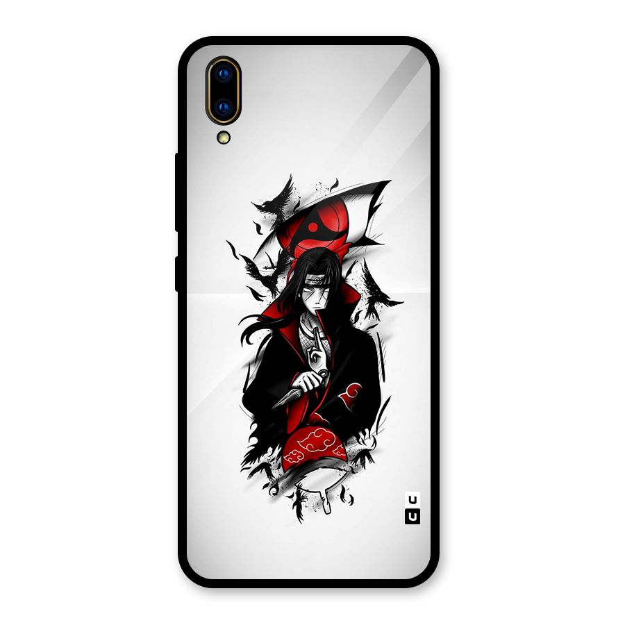 Itachi Combat Glass Back Case for Vivo V11 Pro